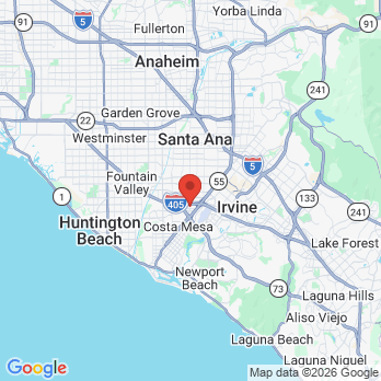 Map to Dr. Briana Chavez, DDS office in Costa Mesa, CA
