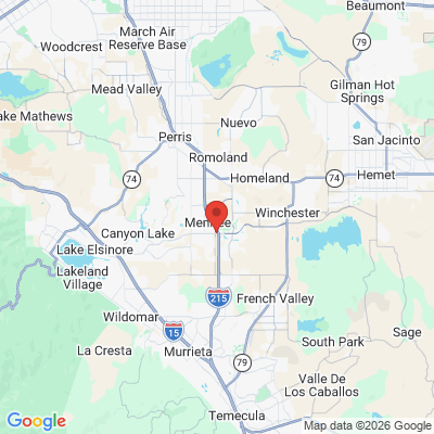 Map to  office in Menifee, CA