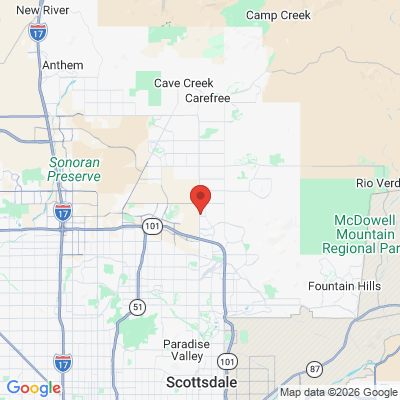 Map to Alba Dental  office in Scottsdale, AZ