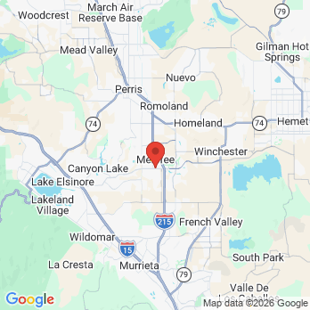 Map to Baker Pediatric Dental Care office in Menifee, CA