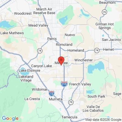 Map to HEALTHY SMILE DENTISTRY office in Menifee, CA