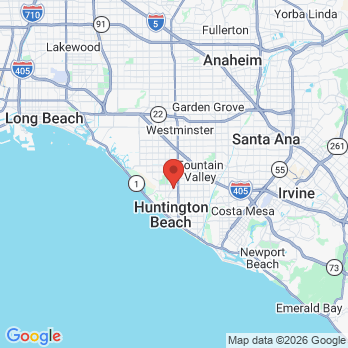 Map to Beachside Dental office in Huntington Beach, CA