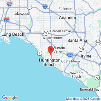 Map to Huntington Beach Periodontics & Dental Implants office in Huntington Beach, CA