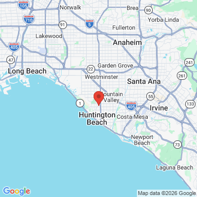 Map to Huntington Beach Periodontics & Dental Implants office in Huntington Beach, CA