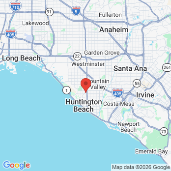 Map to Brent Nichols office in Huntingtion Beach, CA