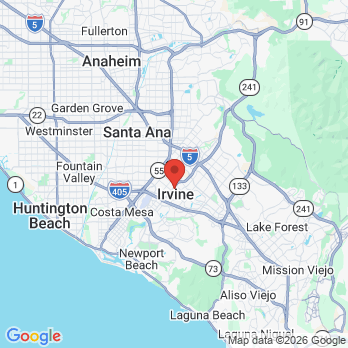 Map to Serene Dental Center office in Irvine, CA