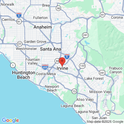Map to Serene Dental Center office in Irvine, CA