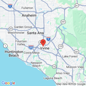Map to Serene Dental Center office in Irvine, CA