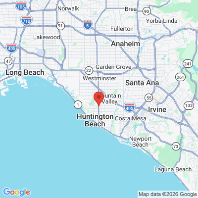 Map to Huntington Family Dentistry office in Huntington Beach, CA