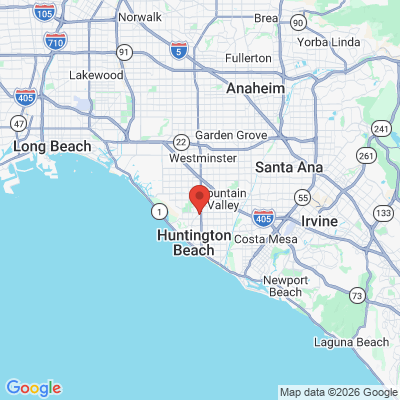 Map to Jason Cellars, DDS, A Professional Dental Corporation office in Huntington Beach, CA