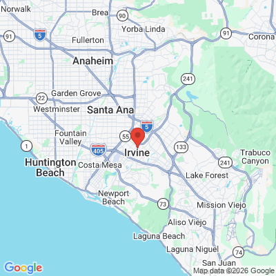 Map to Levine Dentistry, Inc. office in Irvine, CA