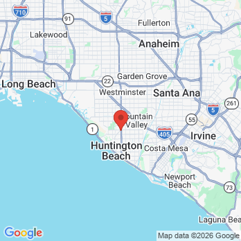 Map to Center for Oral Health office in Huntington Beach, CA