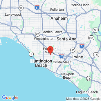 Map to ELITE DENTAL office in Fountain Valley, CA