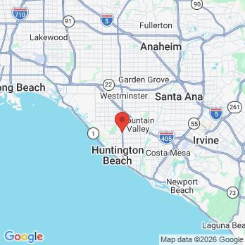 Map to Beach House Pediatric Dentistry office in Huntington Beach, CA