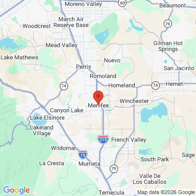 Map to  office in Menifee, CA