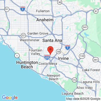 Map to Urban Dental office in Santa Ana, CA