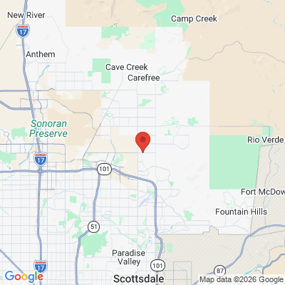Map to North Scottsdale Dental office in Scottsdale, AZ