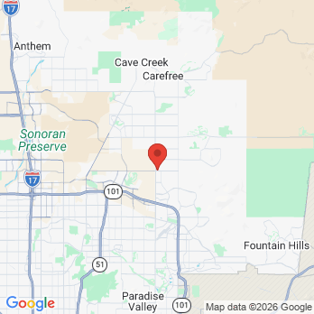 Map to Aram Dental Studio office in Scottsdale, AZ