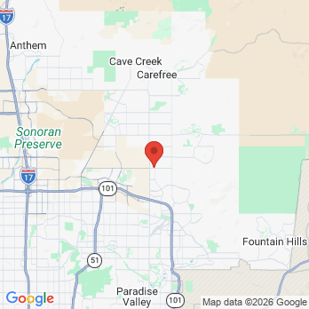 Map to AZPerio Pinnacle Peak office in Scottsdale, AZ