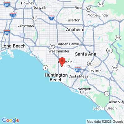 Map to  office in Fountain Valley, CA