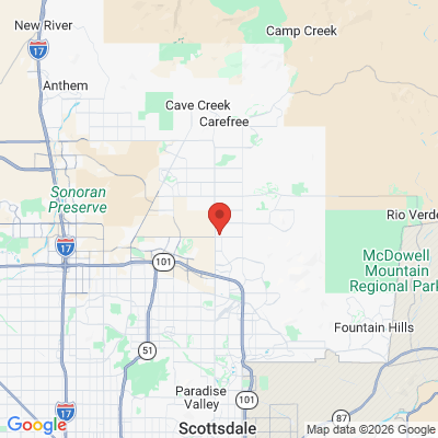 Map to Pinnacle Peak Orthodontics office in Scottsdale, AZ