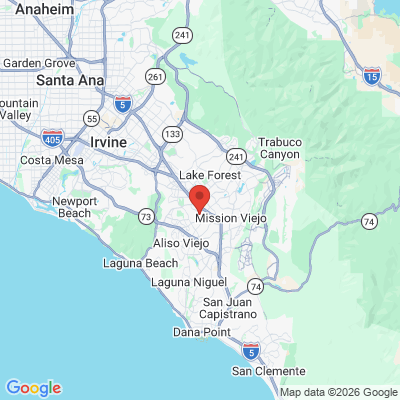 Map to Premier Dental of South Orange County office in Laguna Hills, CA