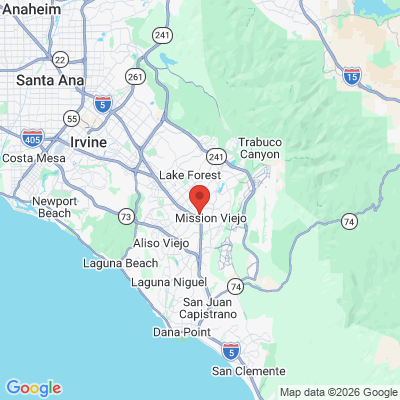 Map to Hada Family Dental office in Mission Viejo, CA