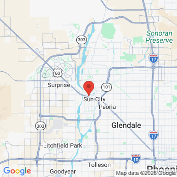 Map to Grand Dental Care office in Sun City, AZ