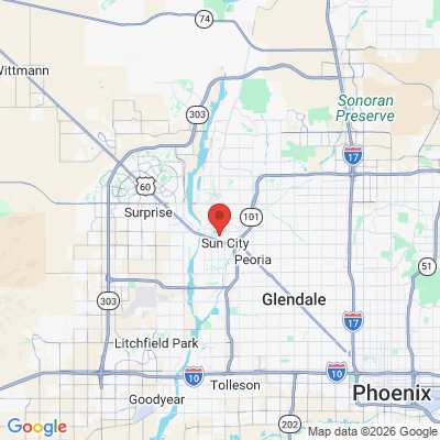Map to  office in Sun City, AZ