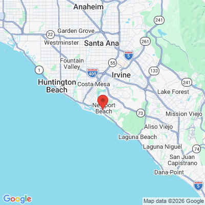 Map to Coast Dental & Implant Center office in Newport Beach, CA