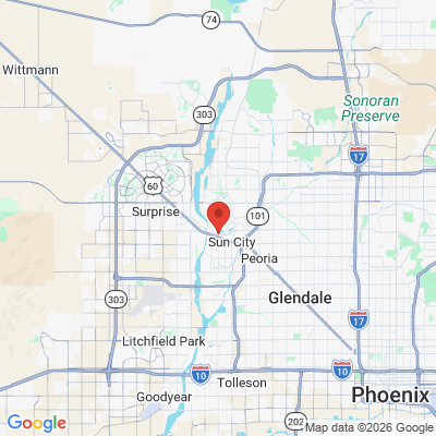 Map to Burns Dentistry - Sun City office in Sun City, AZ