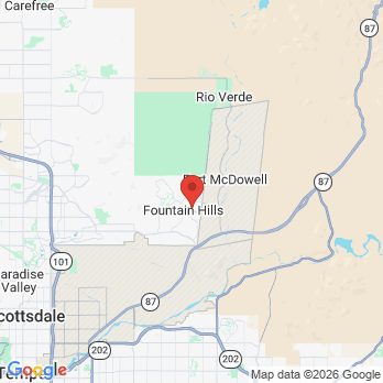 Map to Kevin A. Rauter DDS office in Fountain Hills, AZ