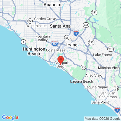 Map to Taylor cosmetic dentistry office in Newport Beach, CA