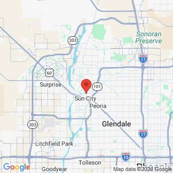 Map to Dentists of Sun City office in Sun City, AZ