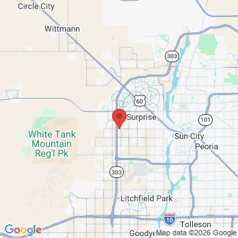 Map to Surprise Modern Dentistry office in Surprise, AZ