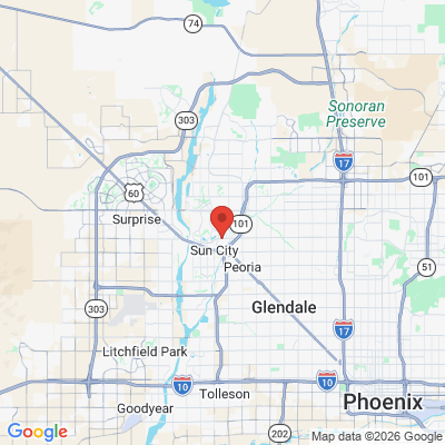 Map to Copper Sky Dental office in Peoria, AZ