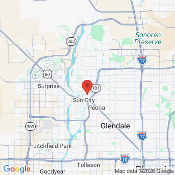 Map to Copper Sky Dental office in Peoria, AZ