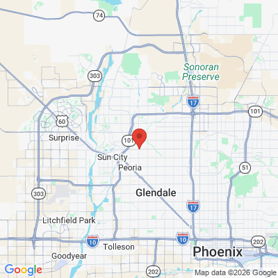 Map to AZ Cosmetic & Family Dentistry office in Peoria, AZ