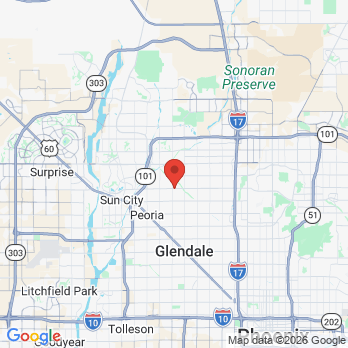 Map to Eric Van Sluyters DDS office in Glendale, AZ