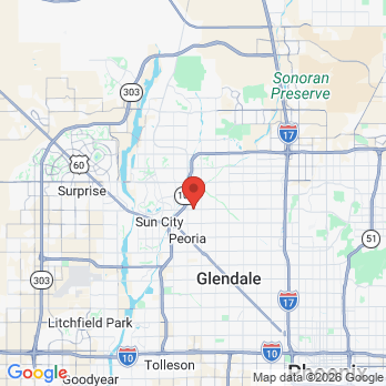Map to Belmont Dentistry Peoria office in Peoria, AZ