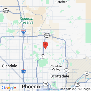 Map to John Dovgan DDS, PC office in Phoenix, AZ