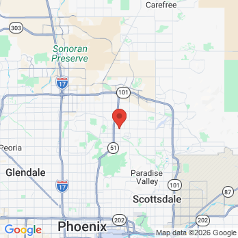 Map to John Dovgan DDS office in Phoenix, AZ