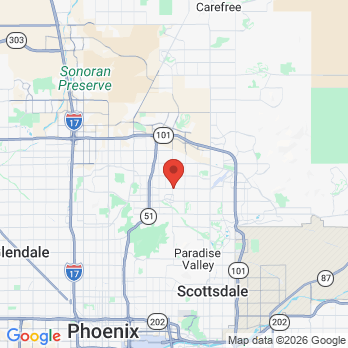 Map to Marbella Dental Studios office in Scottsdale, AZ