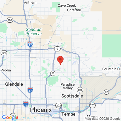 Map to Marbella Dental Studios office in Scottsdale, AZ