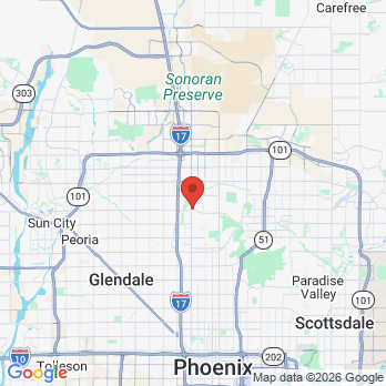 Map to AZ Family Dental Thunderbird  office in Phoenix, AZ