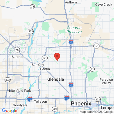 Map to Jane W Liu DMD office in Glendale, AZ