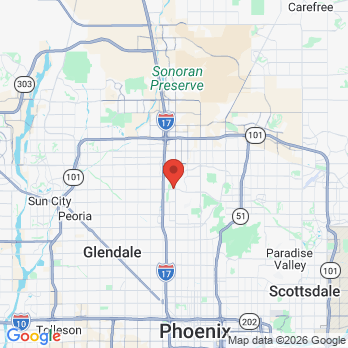 Map to Moon Valley Dentistry office in Phoenix, AZ
