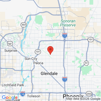 Map to Amy McKeever DDS office in Glendale, AZ