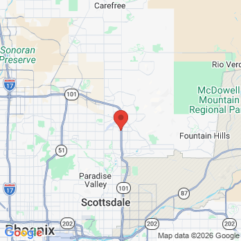 Map to Winterholler Dentistry office in Scottsdale, AZ