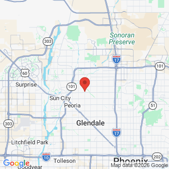 Map to Gregory M Becker, DDS office in Glendale, AZ
